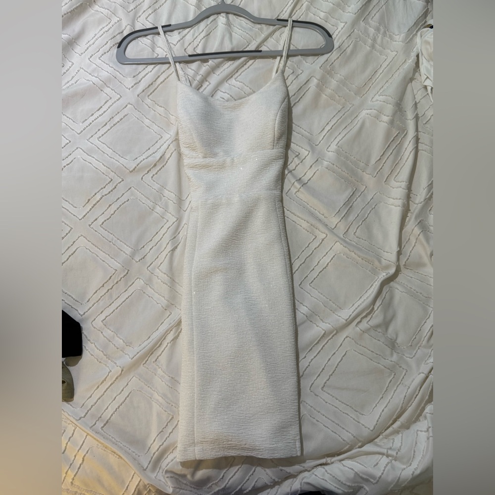 Teeze Me Strapless White Dress